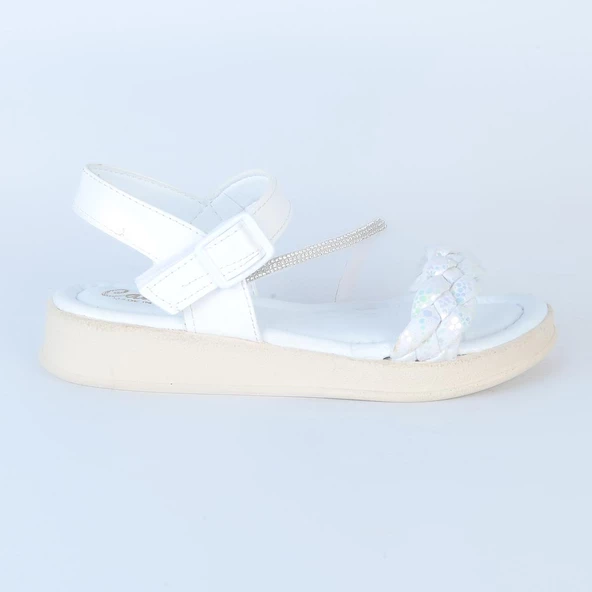 Poliva 4560 Düz Simli Kız Çocuk Sandalet - 4