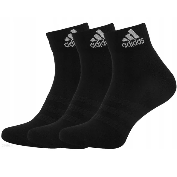 Adidas DZ9379 Siyah Yastıklamalı 3'lü Çorap