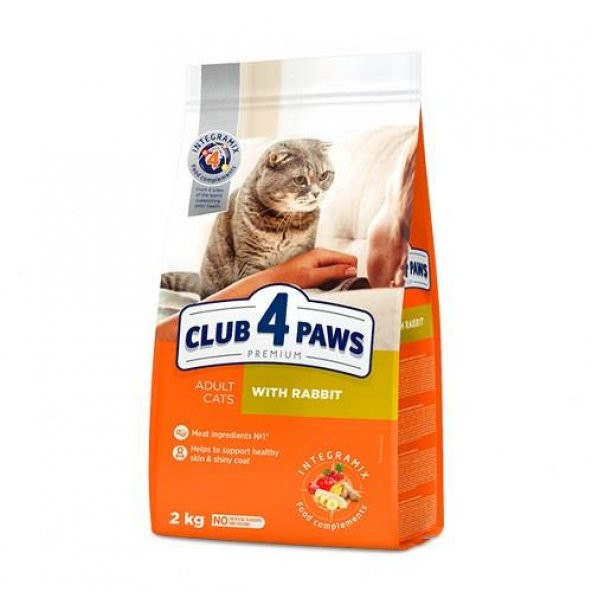 Club4Paws Premium Tavşanlı Yetişkin Kedi Maması 2 Kg