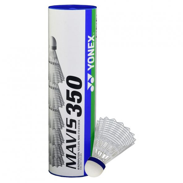 YONEX MAVİS 350 (6lı) BEYAZ BADMİNTON TOPU YEŞİL BANT
