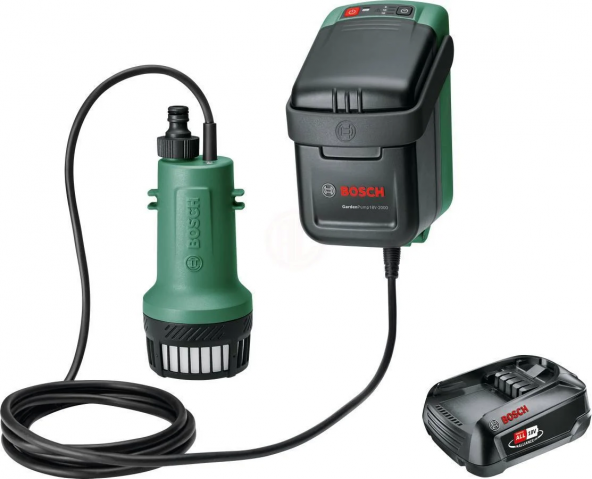 Bosch Akülü Bahçe Sulama Pompası GardenPump 18V-2000 (1 x 2,5 Ah Akü) - 06008C4202