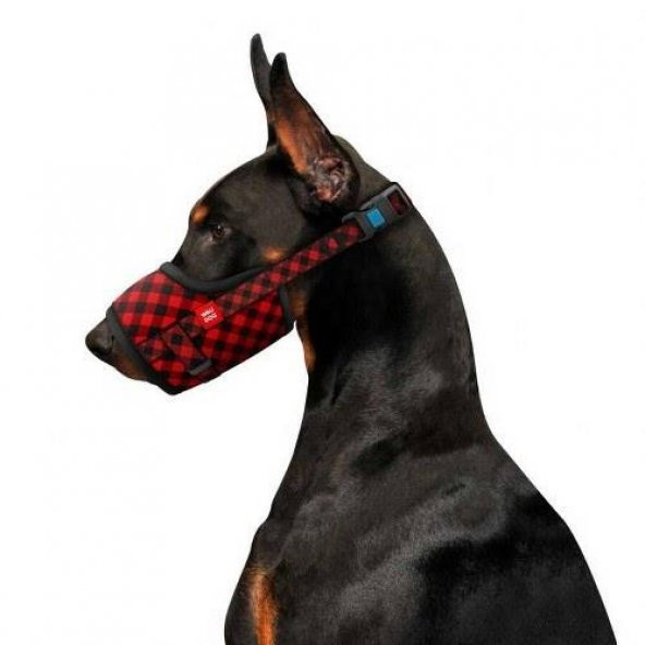 Waudog Collar Red Tartan Model Köpek Ağızlığı 14-20 Cm No:1