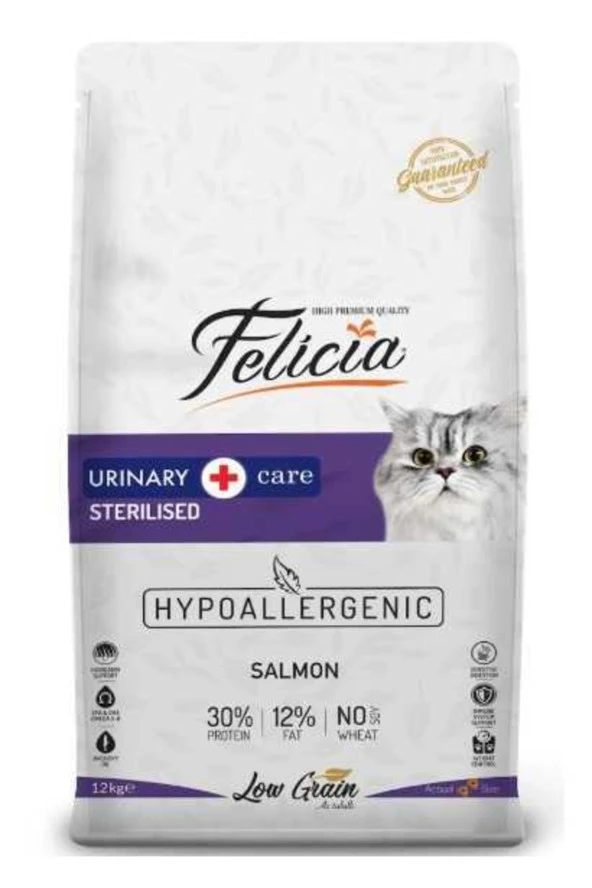 Felicia Sterilised Düşük Tahıllı Somonlu Kısırlaştırılmış Yetişkin Kedi Maması 12 Kg