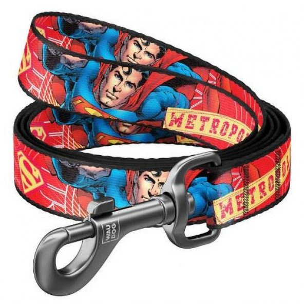 Waudog Collar Köpek Gezdirme Tasması Superhero Desenli 20mm 122 cm