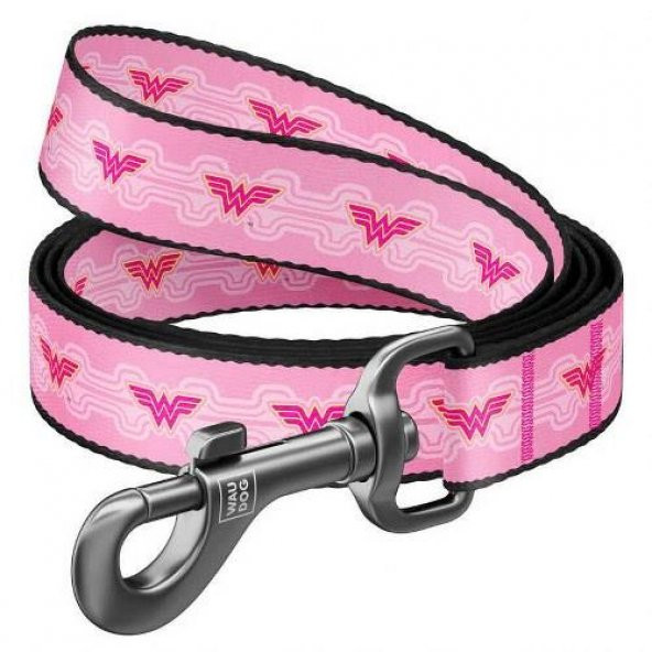 Waudog Collar Köpek Gezdirme Tasması Wonder Woman Desenli 25mm 122 cm