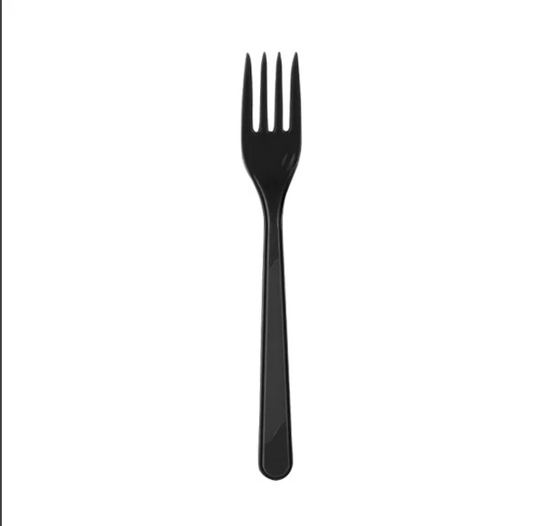 Siyah Lüks Plastik Çatal ( 50 Adet ) ürün görseli 1