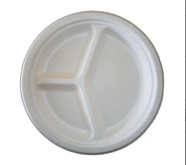 Ekolojik Tabak 3 Gözlü 25 cm 10 inc ( 25 Adet ) ürün görseli