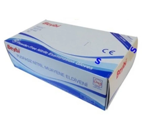 Beybi Pudrasız Mavi Nitril Medikal Muayene Eldiveni ( S ) 100 Adet ürün görseli