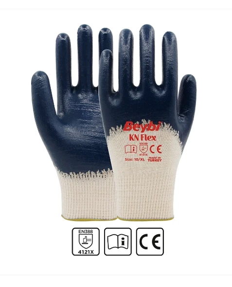 KN-Flex İş Eldiveni Nitril Kaplama Pamuk ( 1 Çift )