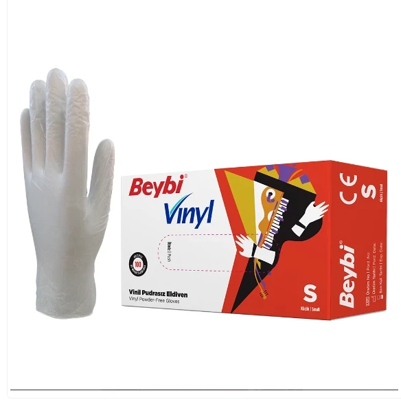 Beybi Vinil Şeffaf Muayene Eldiveni Pudrasız ( S ) 1 Kutu ürün görseli