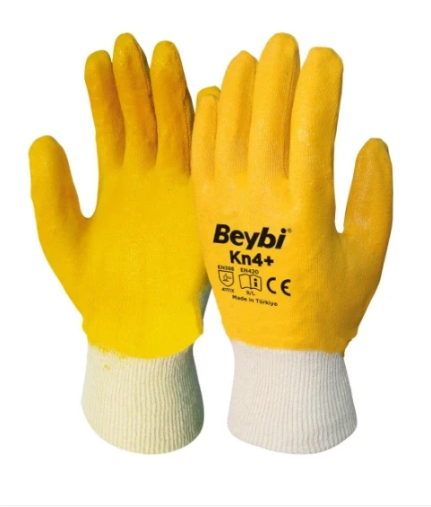 KN4 Plus İş Eldiveni Nitril Kaplama Pamuk ( 24 Çift )
