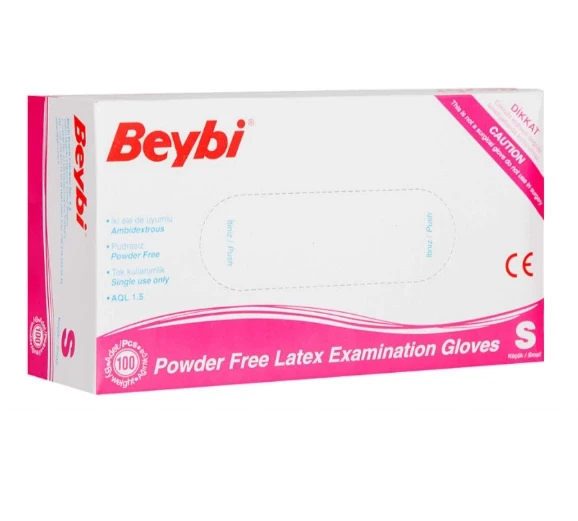 Beybi Pudrasız Lateks Muayene Eldiveni ( S ) 20 Kutu ürün görseli 1