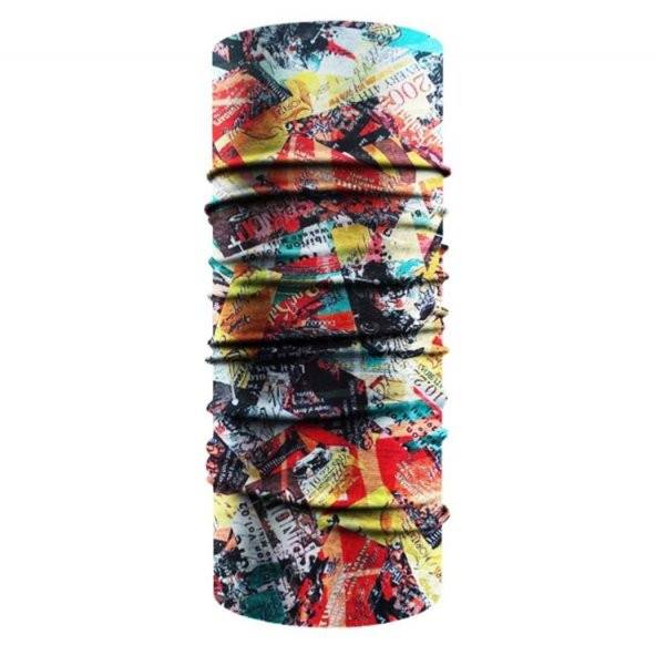 Patchwork Desenli çok renkli  Boyunluk Buff