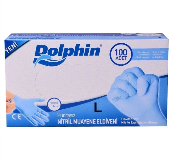 Pudrasız Mavi Nitril Medikal Muayene Eldiveni ( L ) 2000 Adet ürün görseli