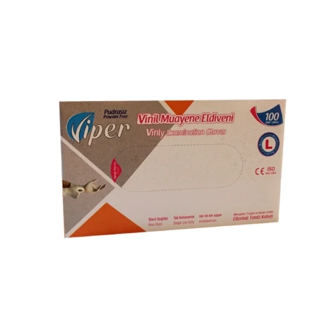 Vinil Şeffaf Muayene Eldiveni Pudrasız (L) 20 Kutu ürün görseli 1