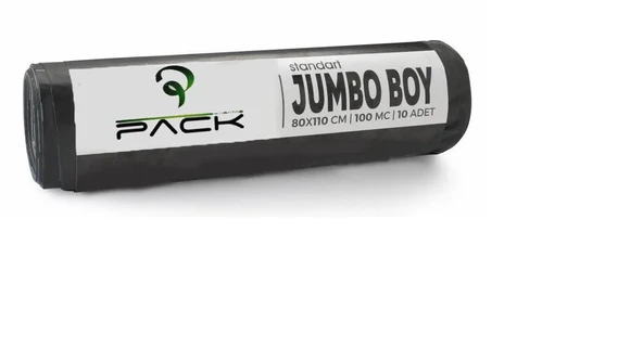 Jumbo Çöp Torbası 800gr. Boy 80*110 Çöp Torbası 10 adet ürün görseli 1