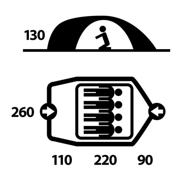 HUSKY BIZON YESIL 4 KISILIK CADIR - 4