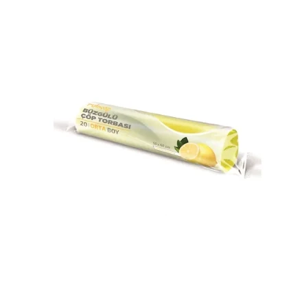 Büzgülü Çöp Torbası Orta Boy Limon Kokulu ( 55x60 ) 20 adet