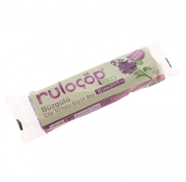 Büzgülü Çöp Torbası Büyük Boy Lavanta Kokulu ( 65x70 )