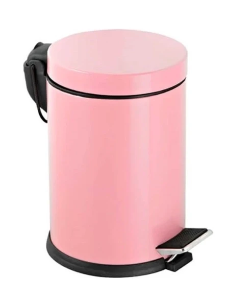 5 Lt Pedallı Çöp Kovası Pembe ( 1 Adet ) - 1