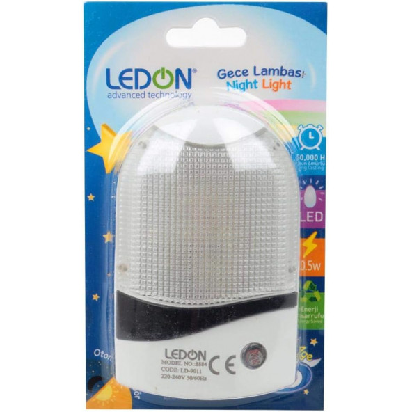 Ledon LD-9012 Anahtarlı Ledli Gece Lambası Beyaz Renk
