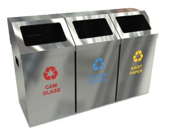 Ayrışım Kovası Krom 3'lü Set ( Izgaralı ) ürün görseli 1