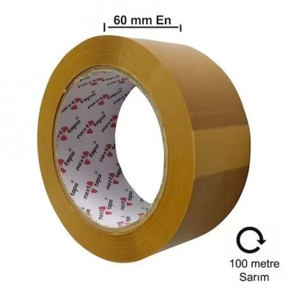 Next Tape Koli Bandı Taba Kahverengi 60 Mm X 100 Mt