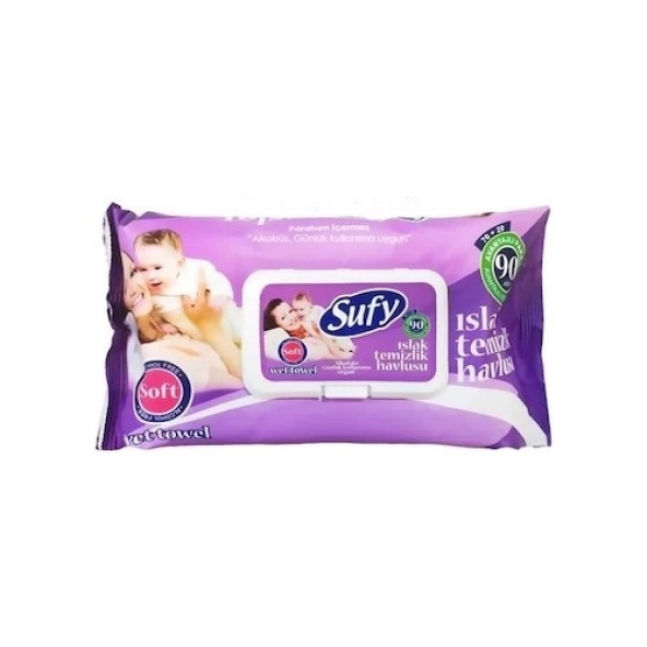 SUFY PLUS ISLAK MENDİL KAPAKLI 90LI