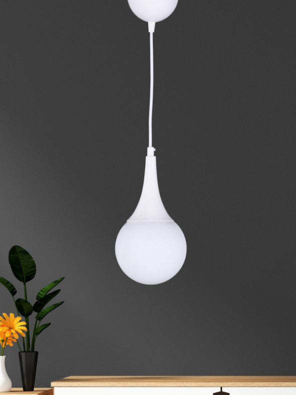 DAMLA TEKLİ BEYAZ SARKIT AVİZE ürün görseli