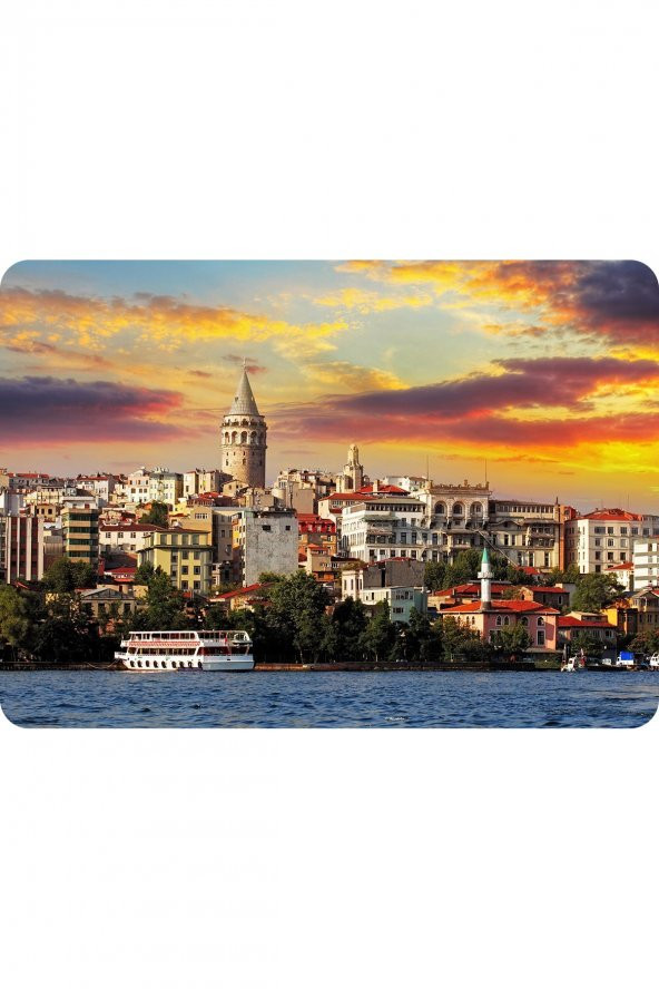Dekoratif Baskılı Keçe Amerikan Servisi, Supla 4Lü Servis Takım  -372 - 2