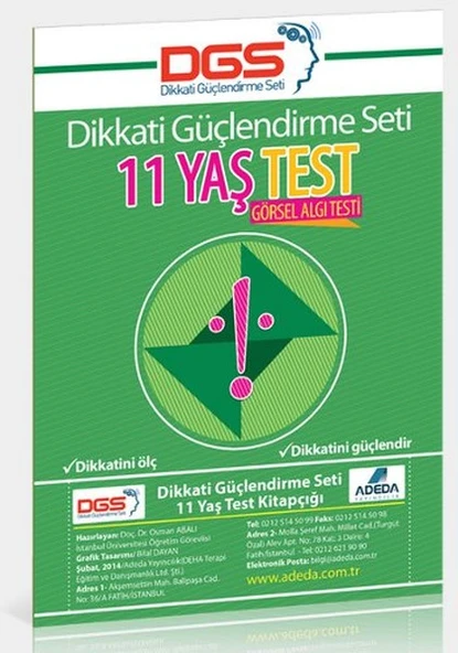 Dikkati Güçlendirme Seti 11 Yaş Test ürün görseli
