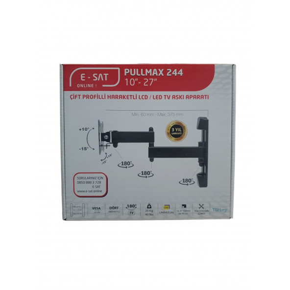 E-SAT 10''-27'' Hareketli LCD Monitör Askı Aparatı - 3