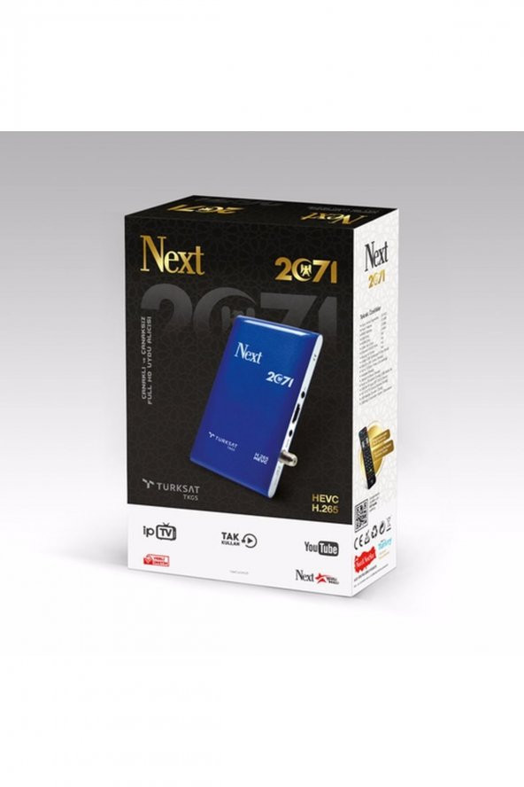 Next 2071 IPTV  Çanaklı Çanaksız Mini HD Uydu Alıcısı + Wifi Aparatı Hediyeli