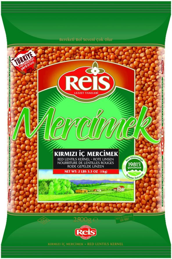 Reis Kırmızı İç Mercimek 2500 G