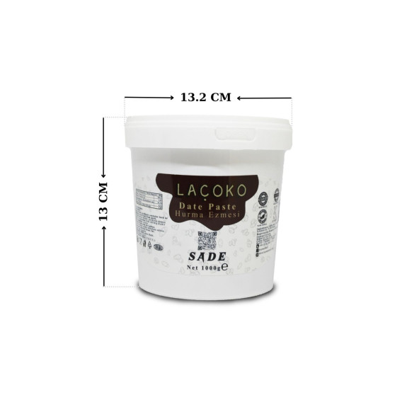 LAÇOKO 2 KG Kova Katkısız,  Vegan, Doğal Hurma Ezmesi  Hurma Dolgusu Hurma Püresi - 6