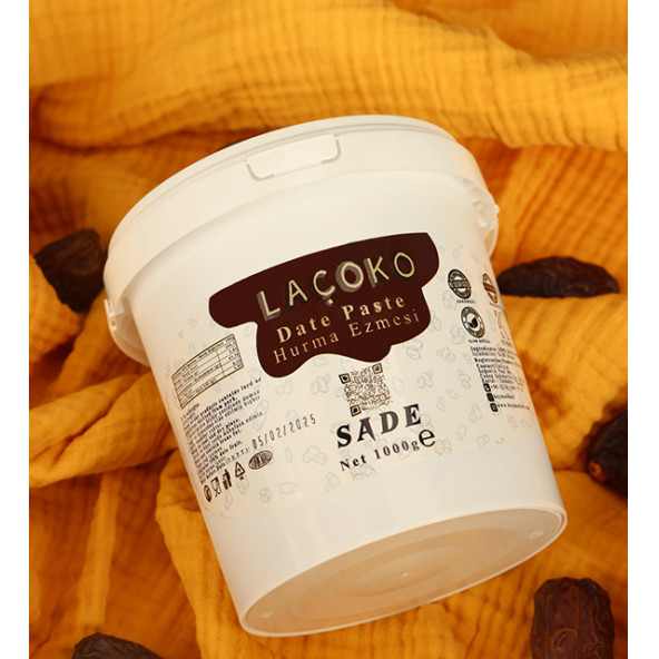 LAÇOKO 2 KG Kova Katkısız,  Vegan, Doğal Hurma Ezmesi  Hurma Dolgusu Hurma Püresi - 9