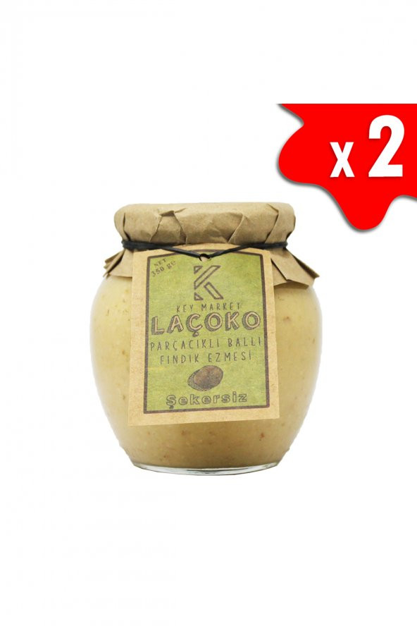 Laçoko Doğal Parçacıklı Ballı Fındık Ezmesi 350 G