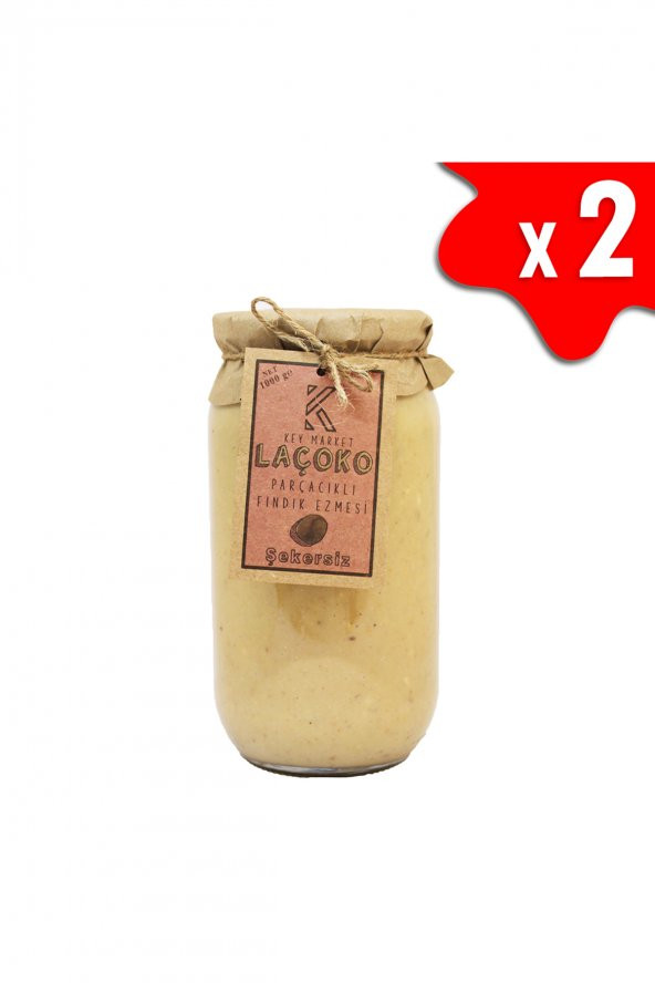 Laçoko Doğal Parçacıklı Fındık Ezmesi 2 x 1 KG
