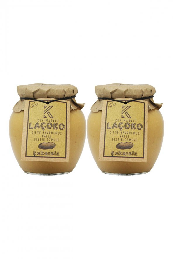 Laçoko Doğal Çifte Kavrulmuş Ballı Yer Fıstığı Ezmesi 2 x 350 G
