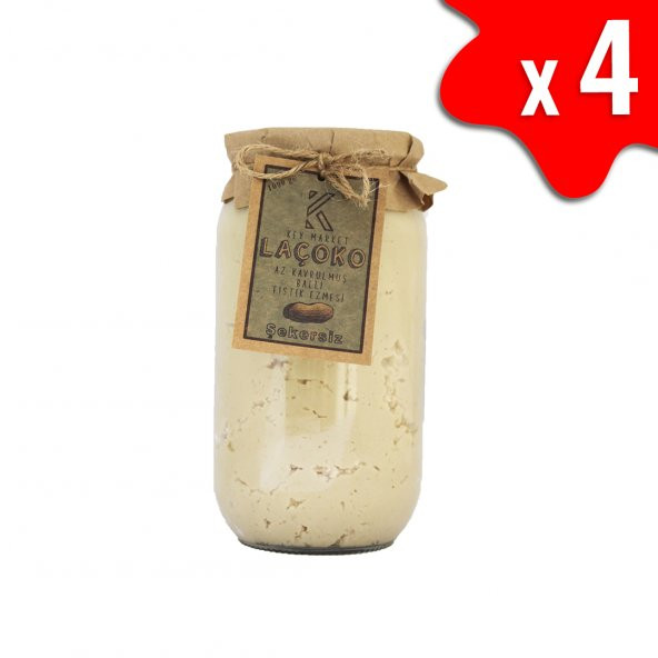 Laçoko Doğal Az Kavrulmuş (Çiğ) Ballı Yer Fıstığı Ezmesi 4 KG