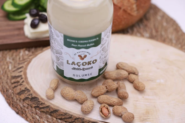 LAÇOKO 4Kg İsme Özel Şekersiz,Saf,Katkısız,Glutensiz,Vegan,Doğal Az Kavrulmuş(Çiğ) Fıstık Ezmesi - 5