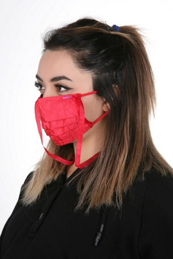 Gümüş İyonlu Boyundan Askılı Yıkanabilir Baskılı Maske A-2B