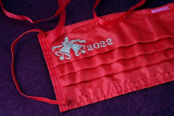 Gümüş İyonlu Boyundan Askılı Yıkanabilir Baskılı Maske A-2B - 5