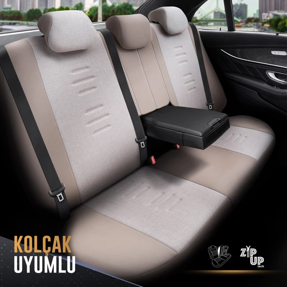 Otom Throne Series Universal Oto Koltuk Kılıfı Bej - 6