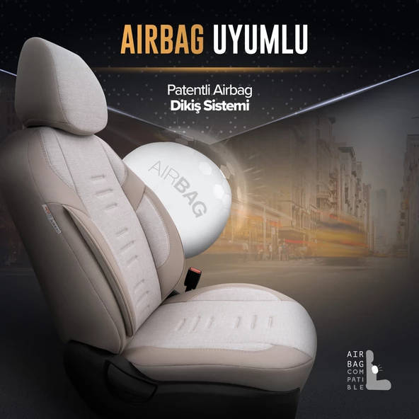 Otom Throne Series Universal Oto Koltuk Kılıfı Bej - 3