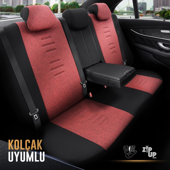 Otom Throne Series Universal Oto Koltuk Kılıfı  Kırmızı - 6