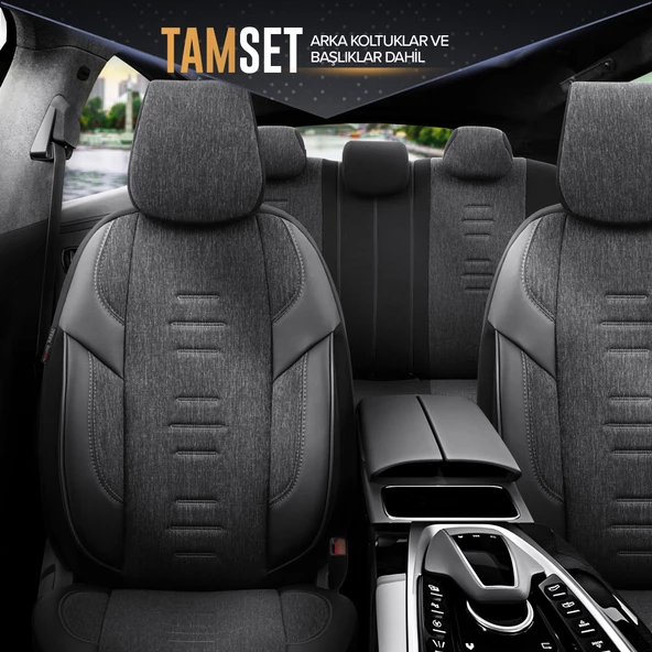 Otom Throne Series Universal Oto Koltuk Kılıfı Füme - 2