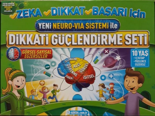 Yeni Neuro-Via Sistemi ile Dikkati Güçlendirme Seti 10 Yaş (3 Kitap Kutulu)