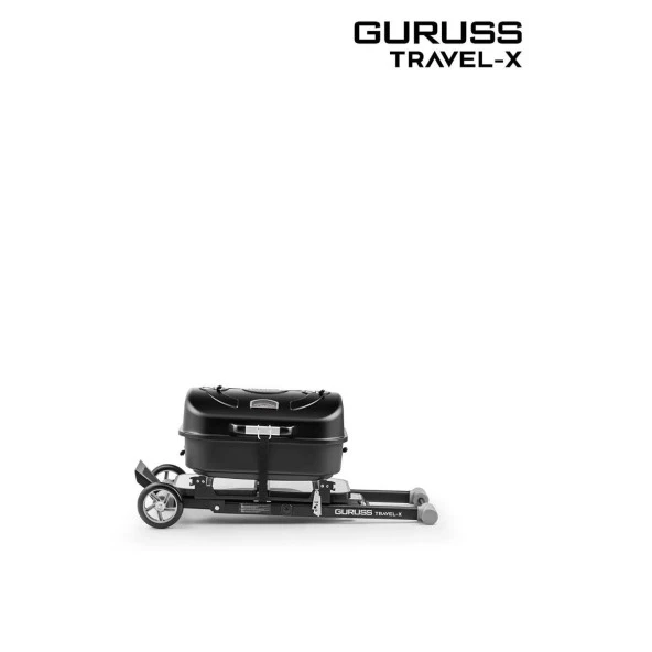 Guruss Travel-X Taşınabilir Kömürlü Siyah Mangal - 5