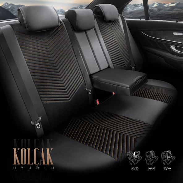 Otom Advanced Series Universal Oto Koltuk Kılıf-BF  Siyah-Hardal - 6